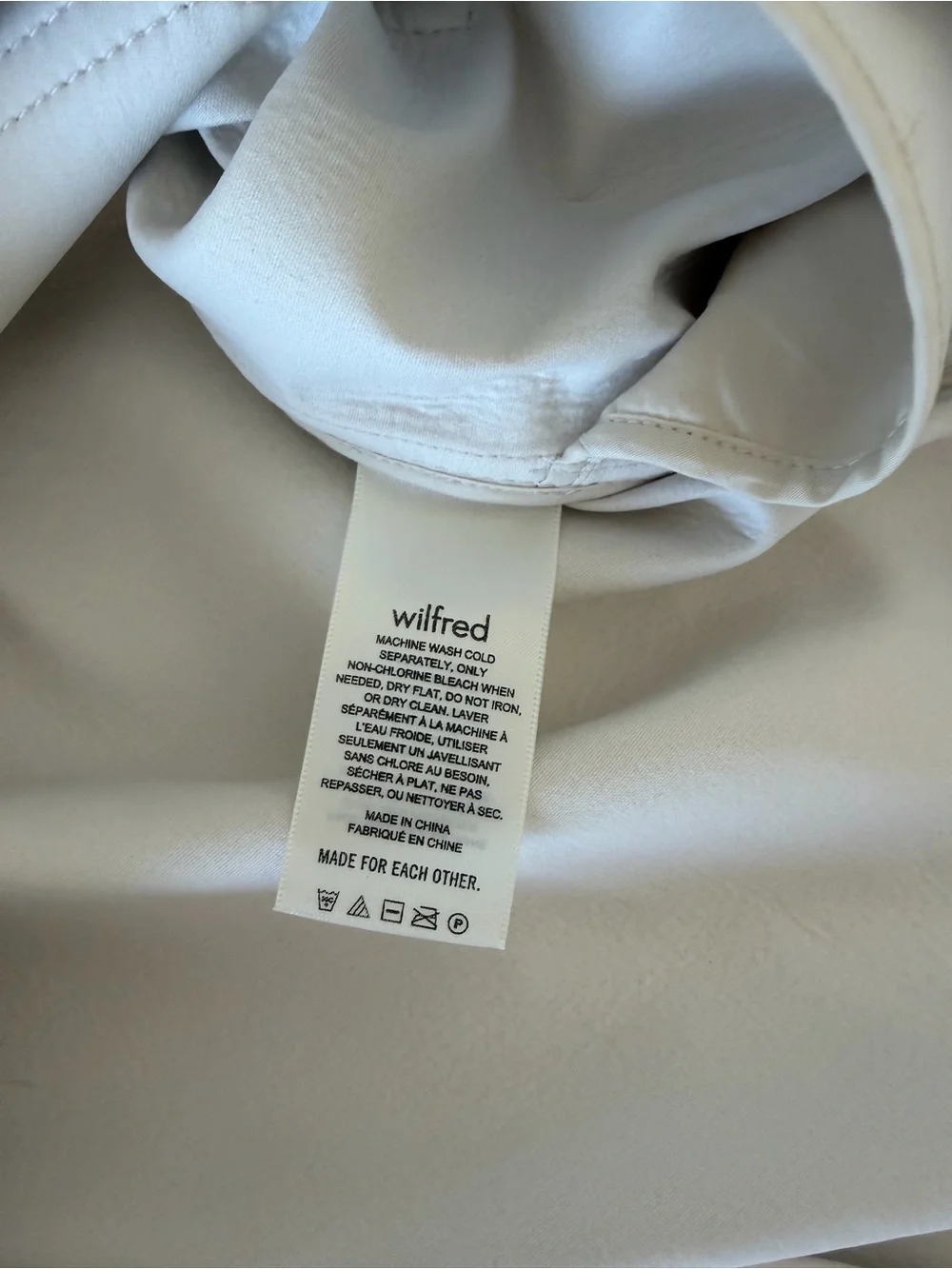 Aritzia Wilfred Vegan Leather Ganna Shirt Jacket in Birch, size S, NWT